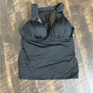 NWT Macy's Black Women's Swim Top